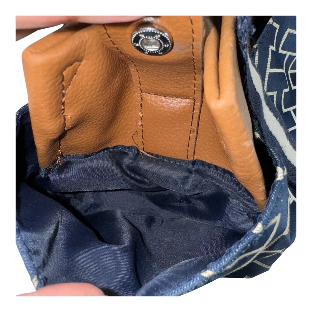 Vintage Tommy Hilfiger Small Bag Navy blue&white Monogram Pattern - Picture 9 of 16